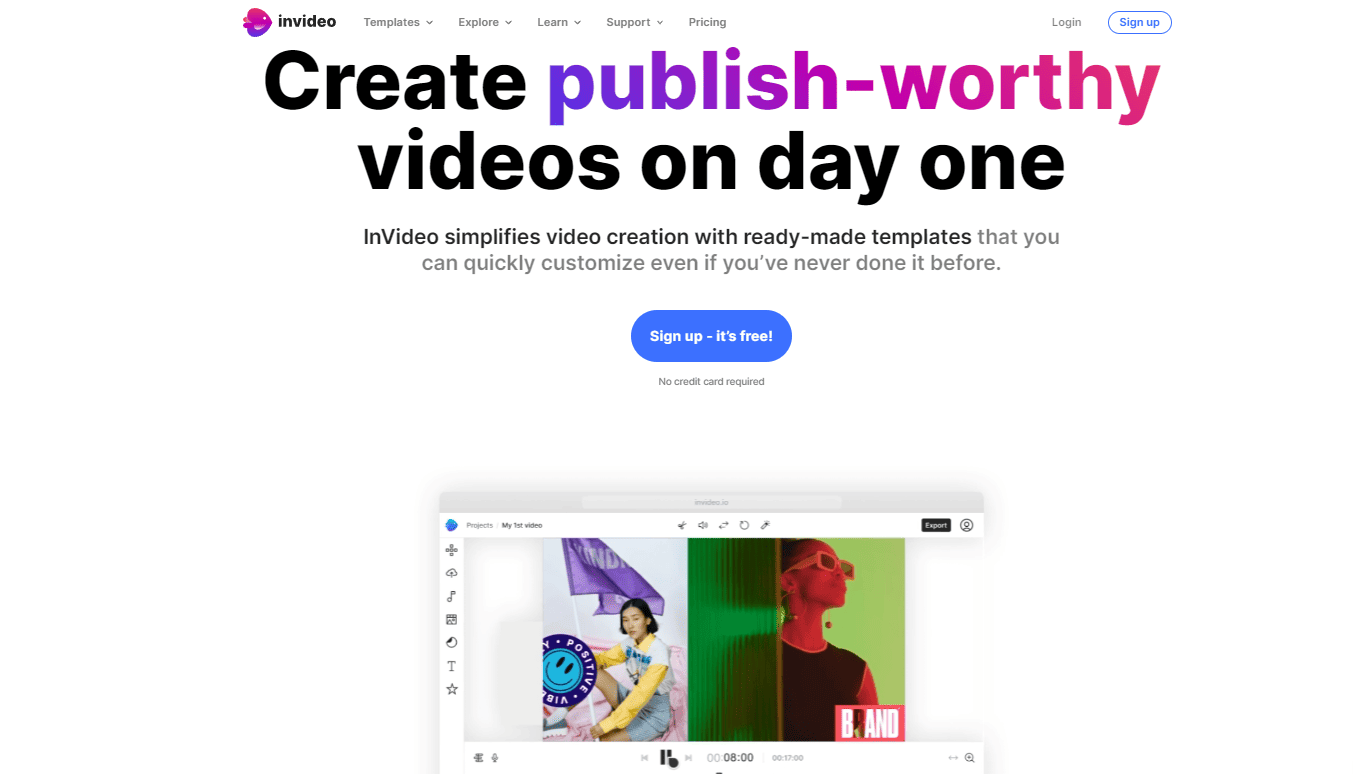 InVideo Website.